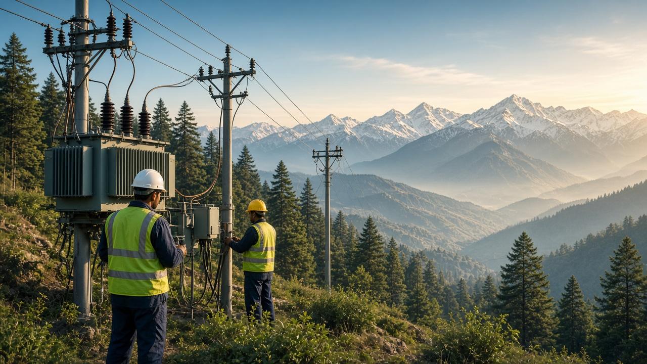 Field technicians assessing utility infrastructure during an on-site survey